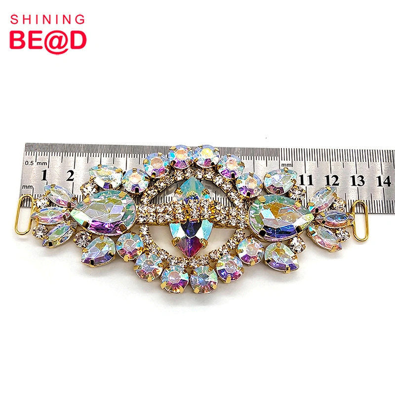 Sell Gold Plated Glass Rhinestone Bikini Connector,Rhinestone Buckles For Dresses,Rhinestone Connector For Bikini