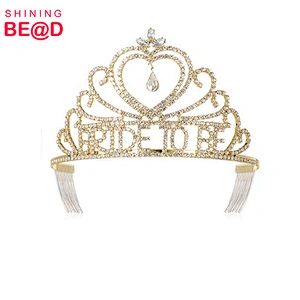 High quality gold bridal shower wedding shower crowns