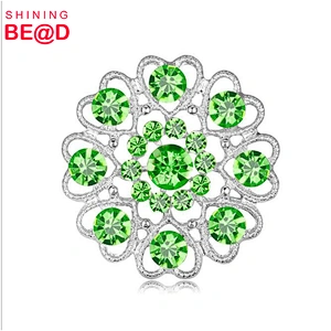 Rhinestone crystal flower rhinestone brooches pin for women dresses