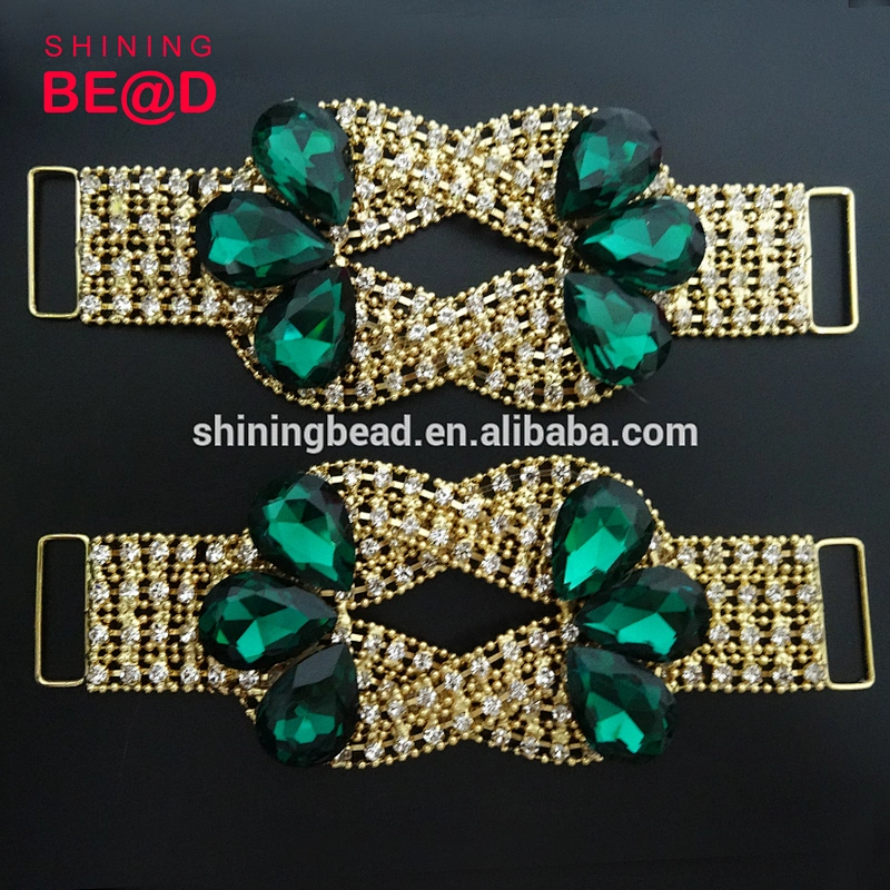Fashion hot sale big stone bikini rhinestone connector