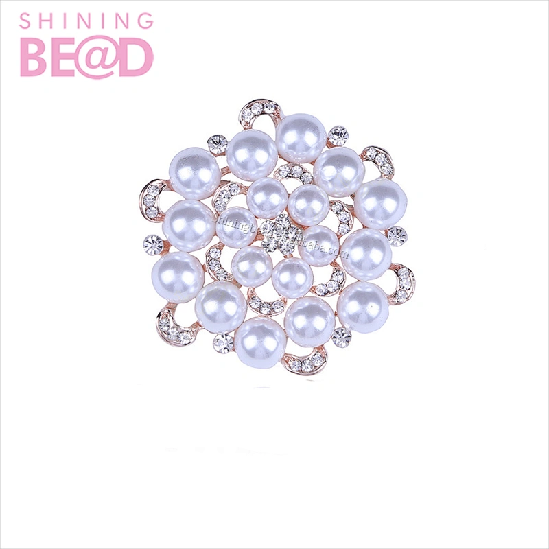 Fashion High-quality alloy new pearl Rhinestone brooch women's elegant clothing Shawl Scarf pins jewelry