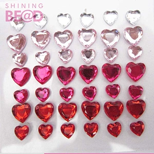 3D Rhinestone Heart Stickers,Glitter Stickers Custom