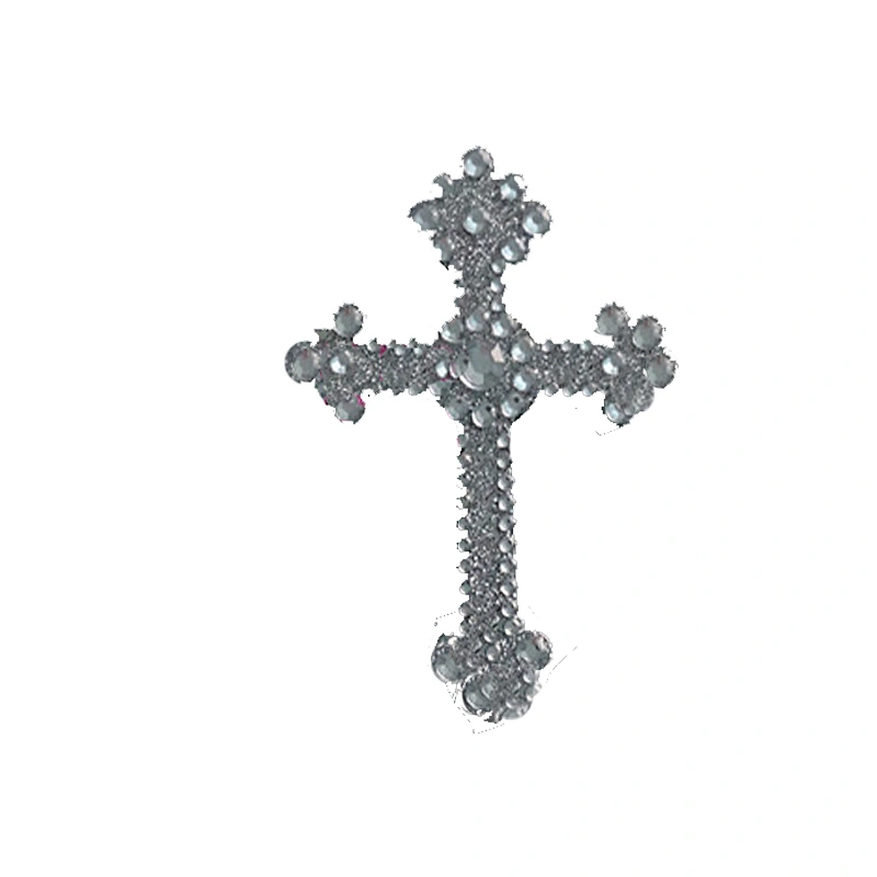 New design bling bling cross shaped rhinestone sticker