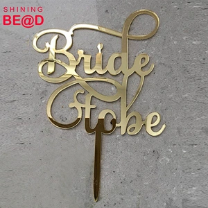 Wholesale Bride To Be Acrylic Gold Mirror cake topperbridal shower decor for bridal shower decor