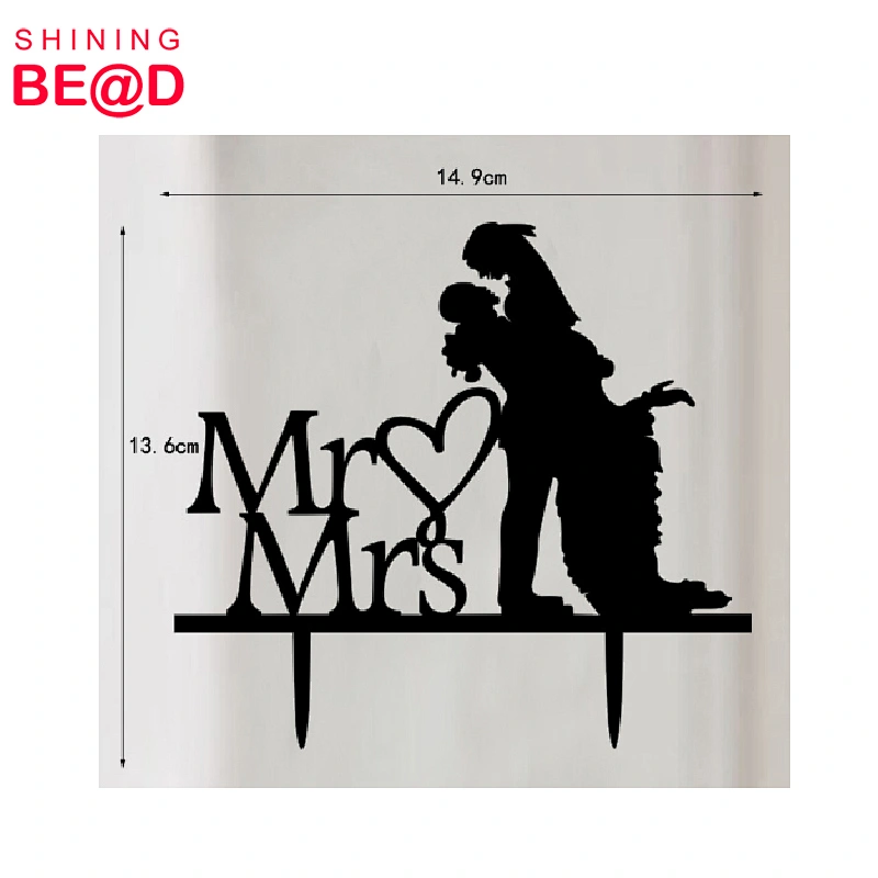 China manufacture hot selling groom pick up bridal to kiss wedding decoration acrylic cake topper
