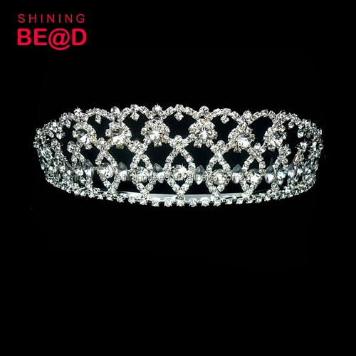 high quality rhinestone crown in tiara wedding headband