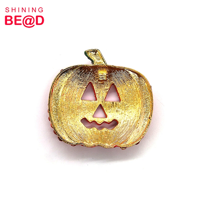 Wholesale Halloween Ornament Pumpkin Rhinestone Brooch,Rhinestone Initial Brooch,European Fashion Jewellery