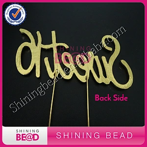 Gold Plating Crystal Rhinestone Sweet 16 Cake Topper Wedding Cake Decorating Supplies