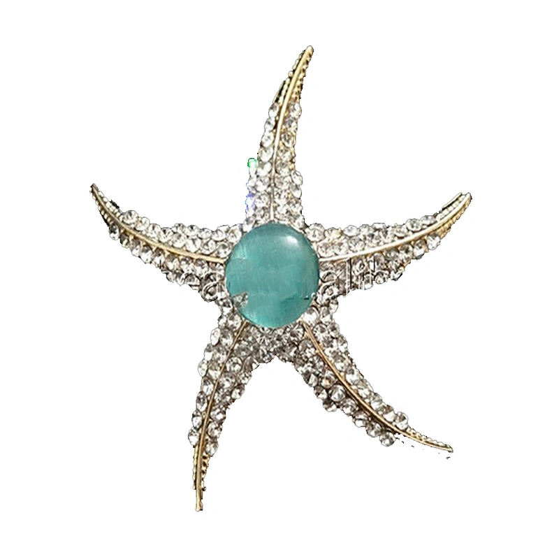 2020 High Quality Starfish Shaped Rhinestone Brooch,Rhinestone Brooch Pins,Rhinestone Dancer Brooch