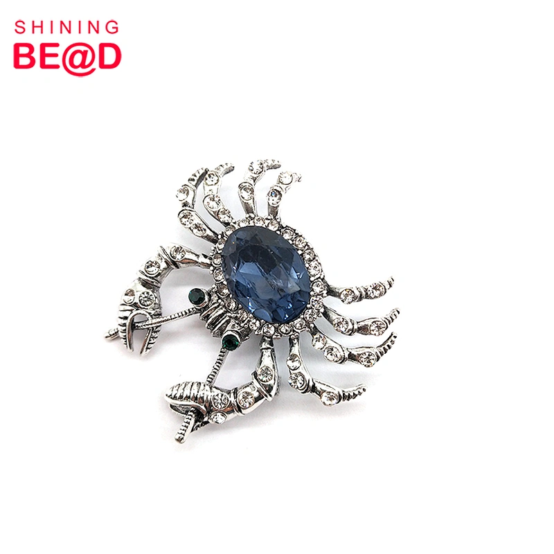 2021 New Arrival Crab-shaped Rhinestone Brooch For Clothes Decoration,Rhinestone Animal Brooches,Brooches Women Rhinestone