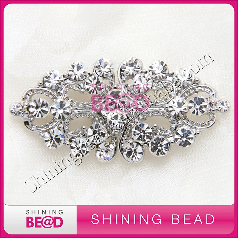 wholesale crystal rhinestone clasp brooch pair buckle for wedding invitation card