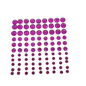 2020 High Quality Round Purple Acrylic Rhinestone Stickers For Decoration,Decorative Stickers For Mirrors,Acrylic Nail Stickers
