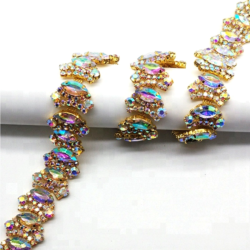 New rhinestone cup chain trimming cup chain Glass Rhinestone Trimming