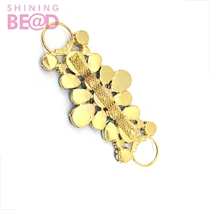 AB rhinestone acrylic rhinestone bikini connector gold chain buckle for swimwear cloth dress
