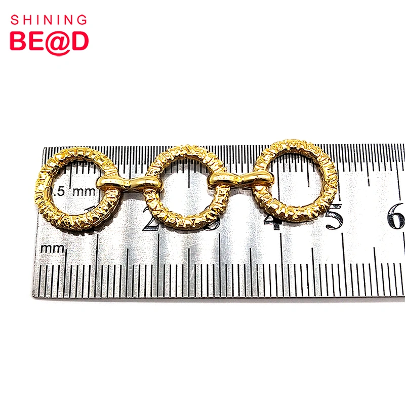 High Quality Gold-plated Three-ring Shaped Metal Connector Buckle For Bikini Decoration,Large Metal Buckle