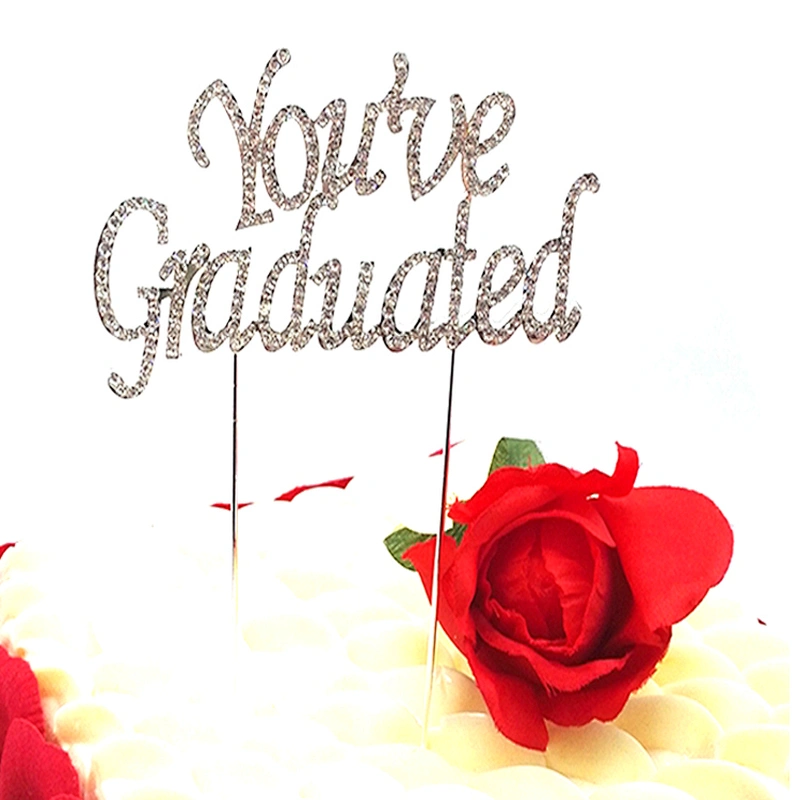 Wholesale High Quality You've Graduated Rhinestone Cake Topper For Graduation Party Decoration,Graduation Cake Topper