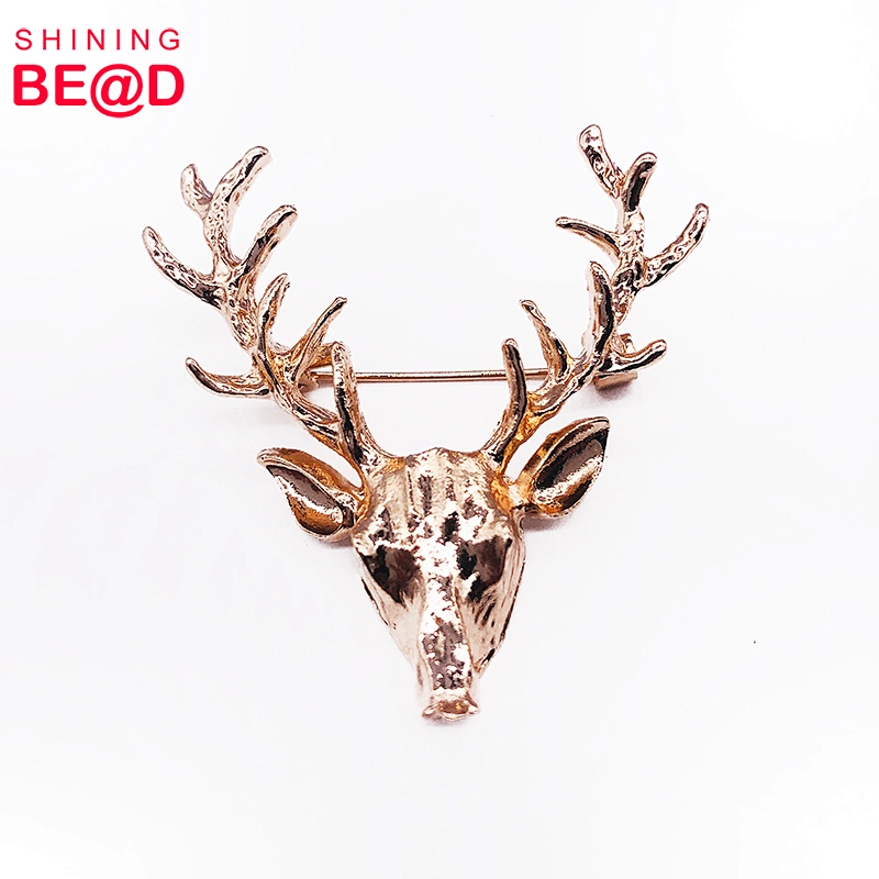 Wholesale European and American Fashion Retro Deer Head Antler Brooch,Fashion Elegant Brooches,European Fashion Jewellery
