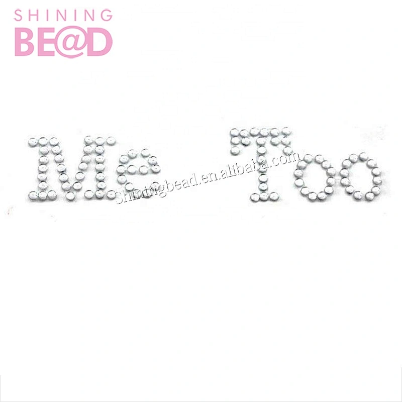 ME TOO adhesive letter rhinestone sticker for wedding shoe