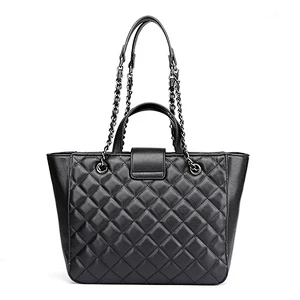 6991-TAX FREE Wholesale top brand bolsos designer faux leather quilted handbag foldable tote bag