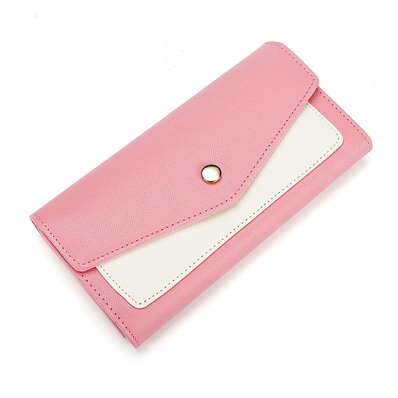 #7067 Made in Myanmar Tax Free carteras latest fashion design custom smart lady purse PU leather women wallet with money clip