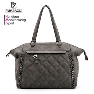 8824 Fashion Quilted PU Leather Women Tote Bag