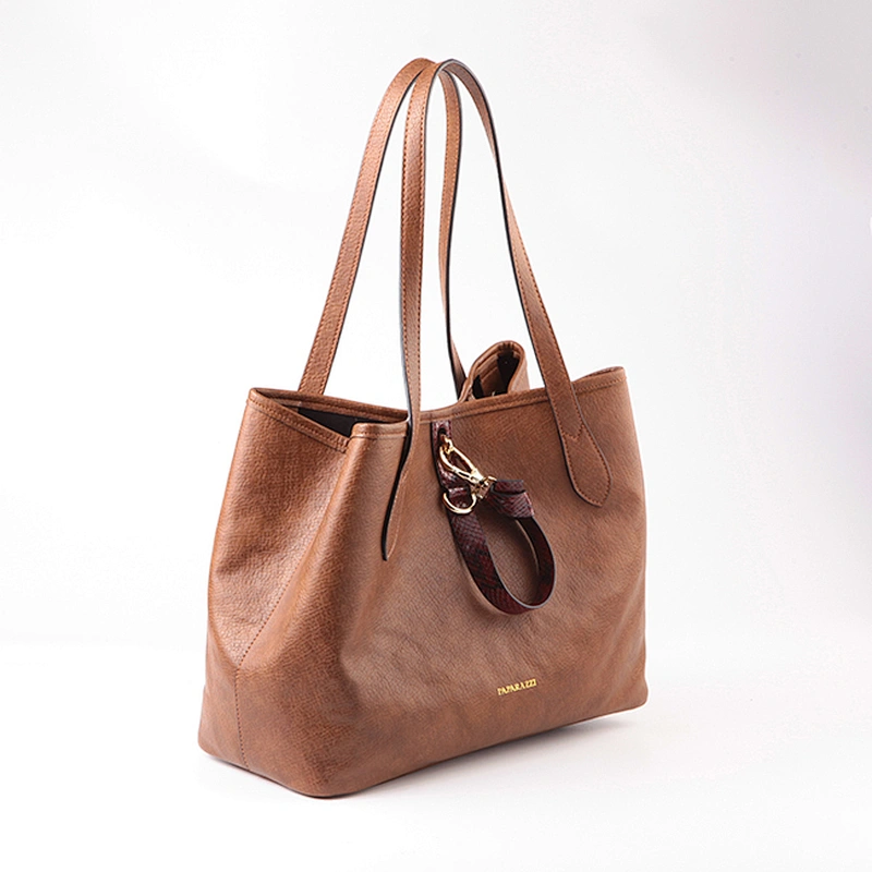 5821 Paparazzi Professional ODM manufacturer fashion woman toe bag lady leather handbag with purse
