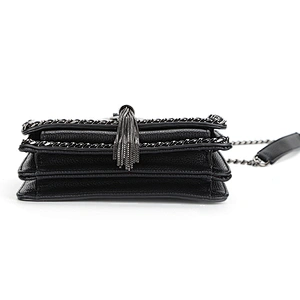 8478-new coming 2018 trendy elegant stylish PU leather long chain purse for women