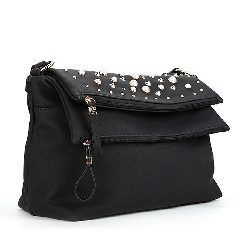 7449-Acrylic collection studs two compartments new PU material hobo bags