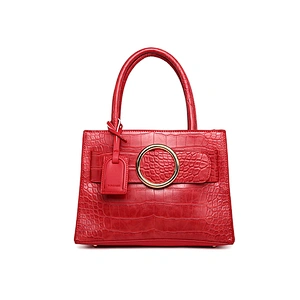 #6898 Myanmar Export TAX FREE  London eyes design fashion red genuine crocodile skin crossbody bag faux crocodile handbag