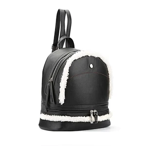 6563 - 2017 Paparazzi Latest Autumn Winter ladies black backpack trend school bagpack fashion unique style