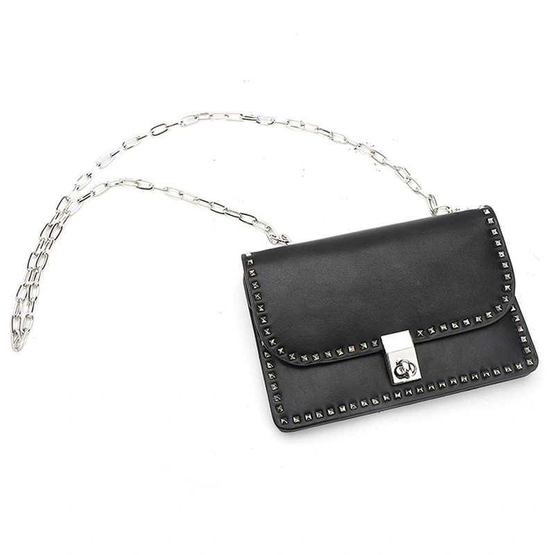 8679-No outer stitching studs cross body locker shoulder bags