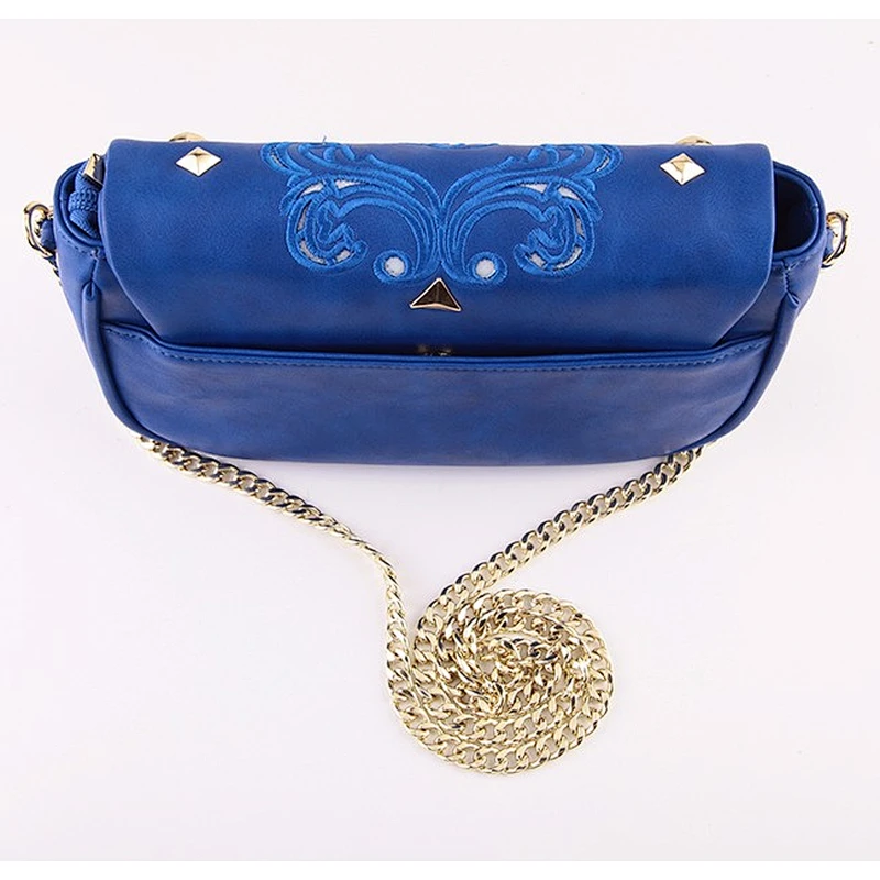 5143 China Suppliers Fashion Style embroidery metal chain Crossbody Bags for Young Girls