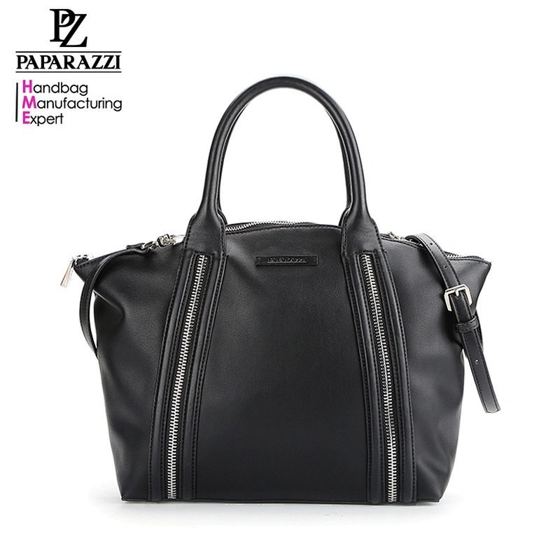 4124 Hot sale style super quality black PU leather OEM women handbag