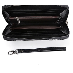 #7051 Tax Free Myanmar made carteras new fashion design custom minimalist ladies purse crocodile PU leather women wallet