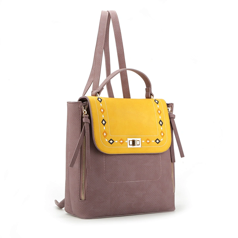 8860- 2019 New design fashion fancy foldable satchel handbag backpack women