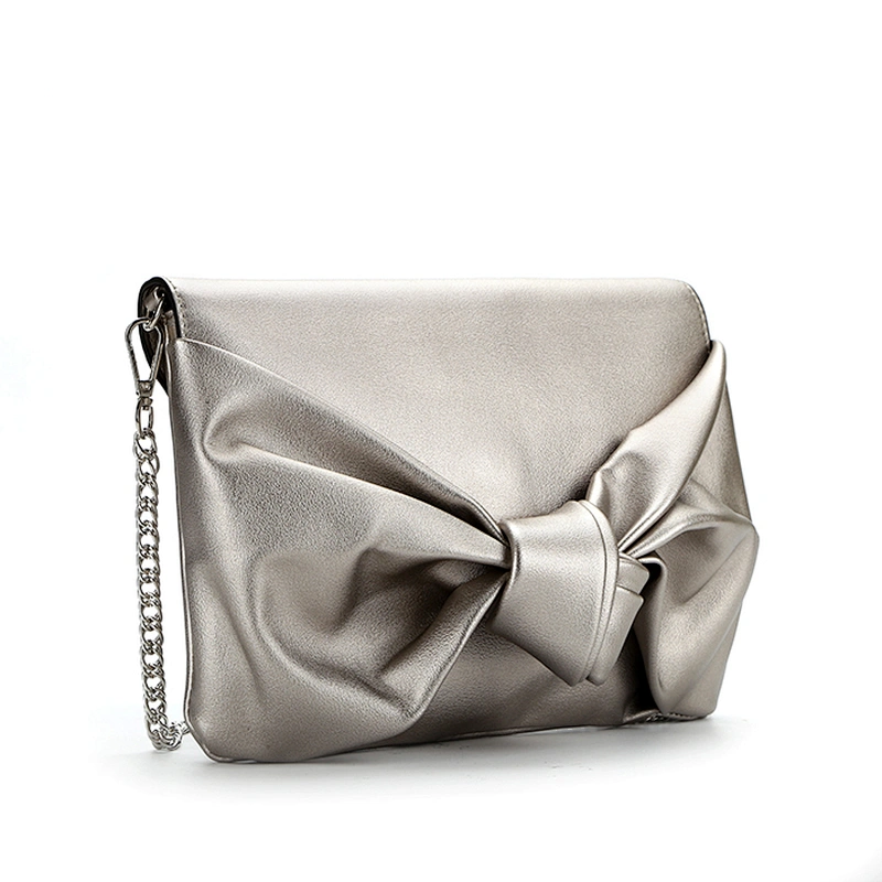 8630 Paparazzi 2018 hot sale fashion big butterfly knot evening bag high quality pu lady clutch bag