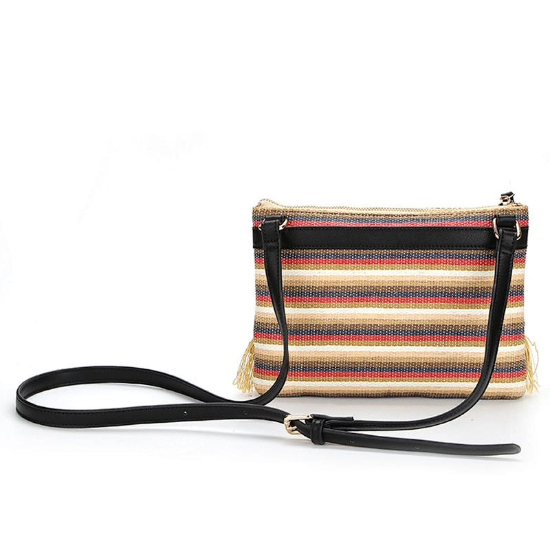 7892 2018 New arrival Latest design Bohemian style braided straw ladies crossbody Ethnic Bag