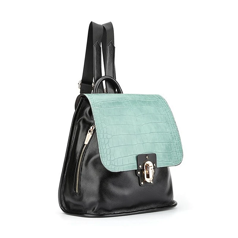 6543 Latest designer woman back pack bag crocodile leather new backpack fashion 2018