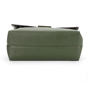 8675-Newest design high fashion metal chain olive color party shoulder bags