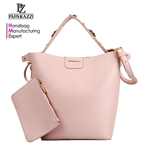 7424-Europe style newest design double side saffinao PU handbags with pouch