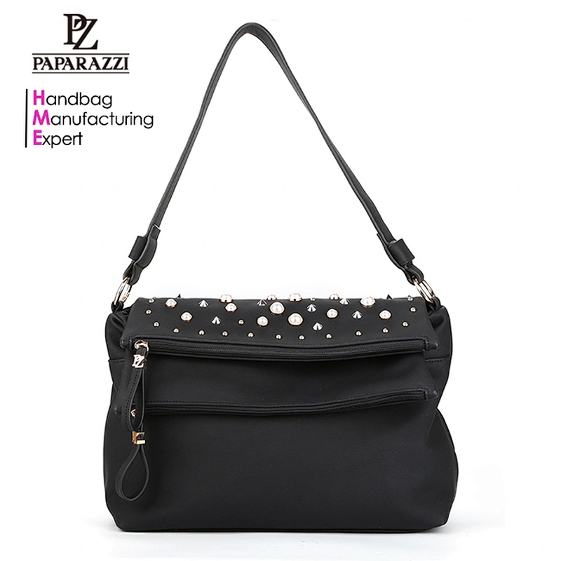 7449-Acrylic collection studs two compartments new PU material hobo bags