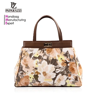 5826 SGS factory audit custom design print fancy hand bag for ladies