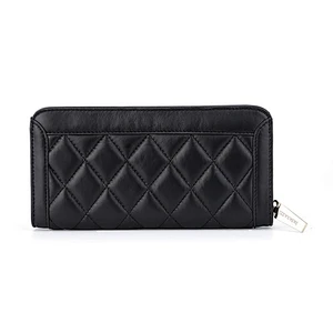 5855-Ladies fashion hot sale color black quilted wallets with rhinestone guangzhou factory