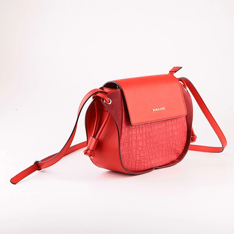 5098- Hot sale ladies crocodile skin waterproof cross body saddle bag