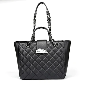6991-TAX FREE Wholesale top brand bolsos designer faux leather quilted handbag foldable tote bag