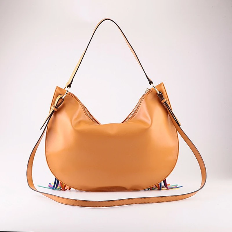 5123- China manufacturer tassel decoration woman hand bag suede leather shoulder hand bag