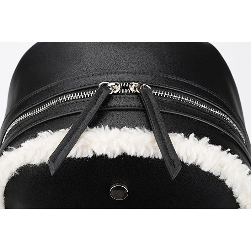 6563 - 2017 Paparazzi Latest Autumn Winter ladies black backpack trend school bagpack fashion unique style
