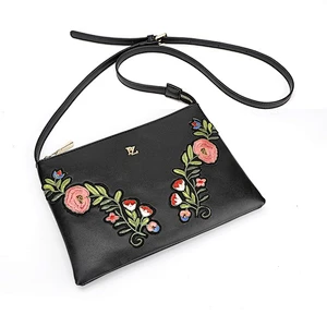 #6549 Tax Free Myanmar own factory bolsos mujer latest fashion embroidery flower lady handbag PU leather shoulder bag women