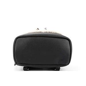 6563 - 2017 Paparazzi Latest Autumn Winter ladies black backpack trend school bagpack fashion unique style
