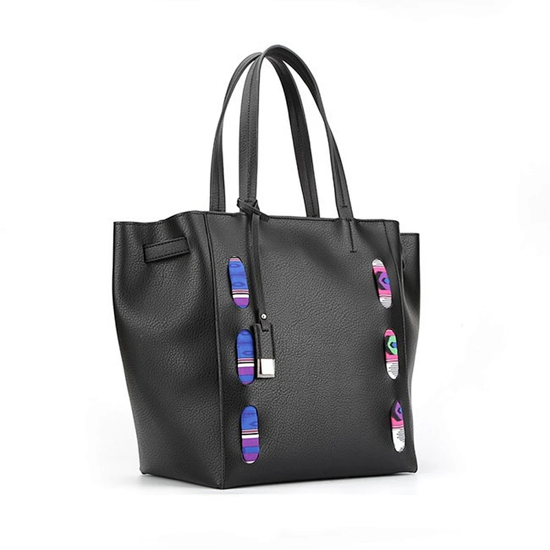 #6557 Myanmar own factory Tariff Free latest fashion design custom black PU leather ladies hand bags luxury handbags for women